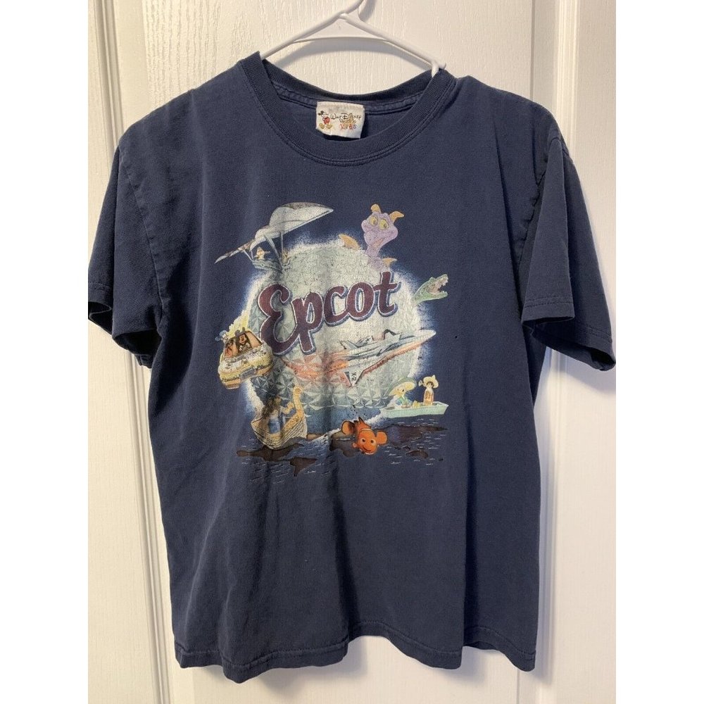 Vintage Walt Disney World Kids Epcot T-Shirt Y2K Size Large K202
